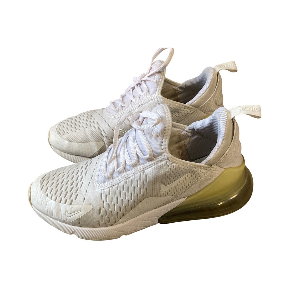 Nike Air Max 270 Sneakers Big Kids 6.5Y White 943345-103 Running Shoes